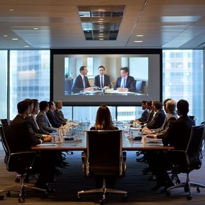 modern corporate boardroom